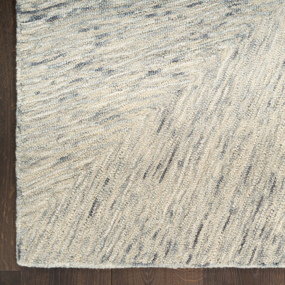 DKNY Pure Angles 3'9" x 5'9" Grey Modern Indoor Rug