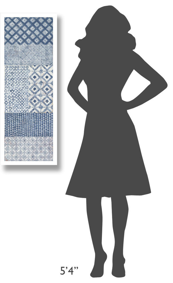 "Maki Tile Panel II" Digital Paper Print by Kathrine Lovell, 14"x38"