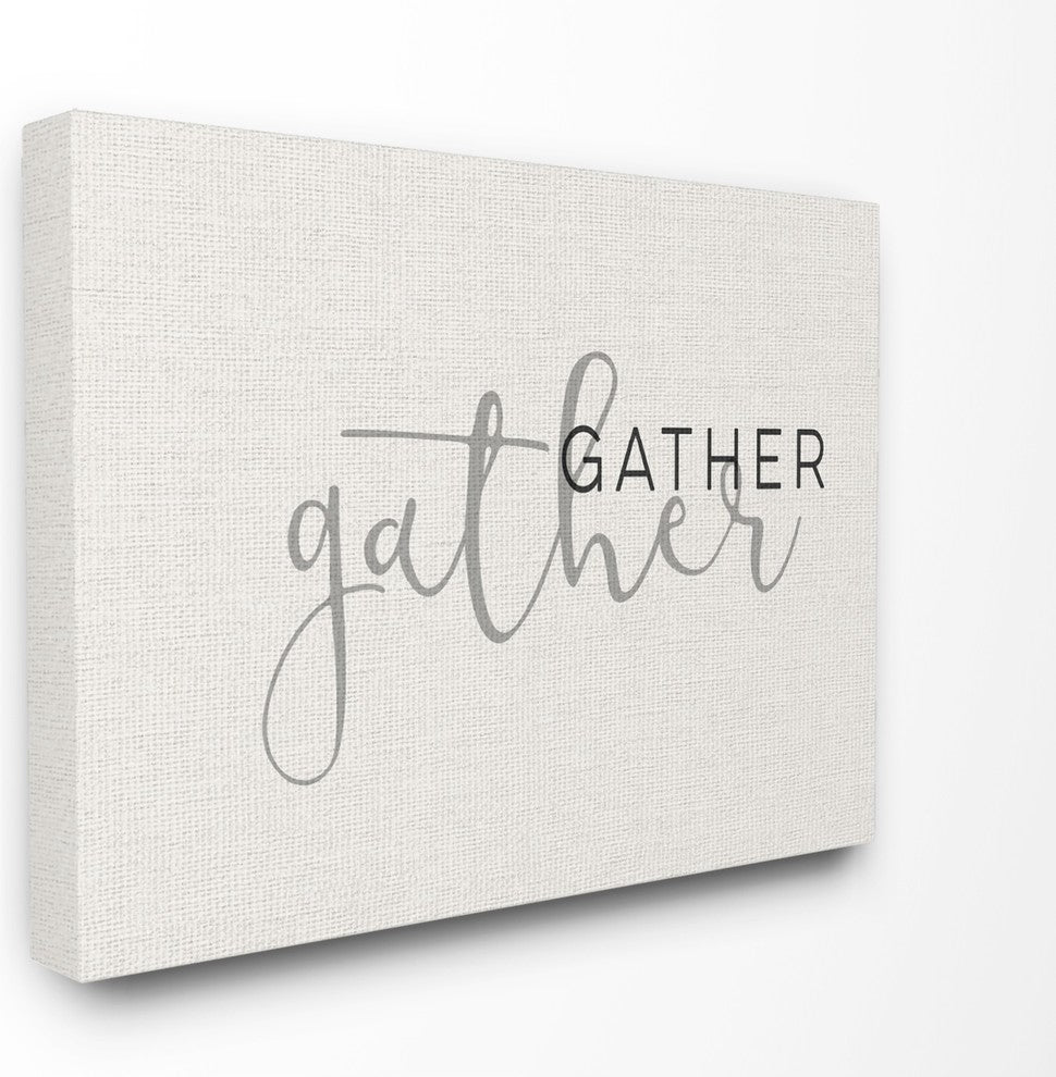 Stupell Ind. Gather Typography Oversized Wall Plaque Art, 13 x 19