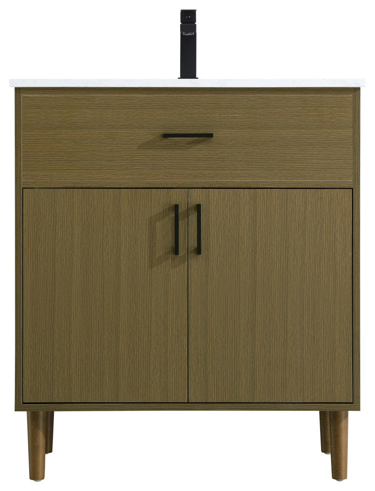 Home Living 30" Single Bathroom Vanity, Chestnut Brown