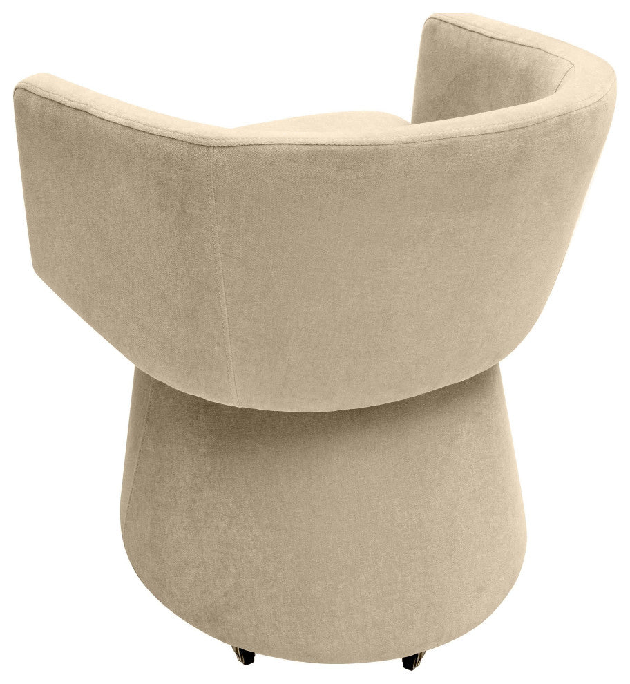 Kristen Rolling Desk Chair, Taupe