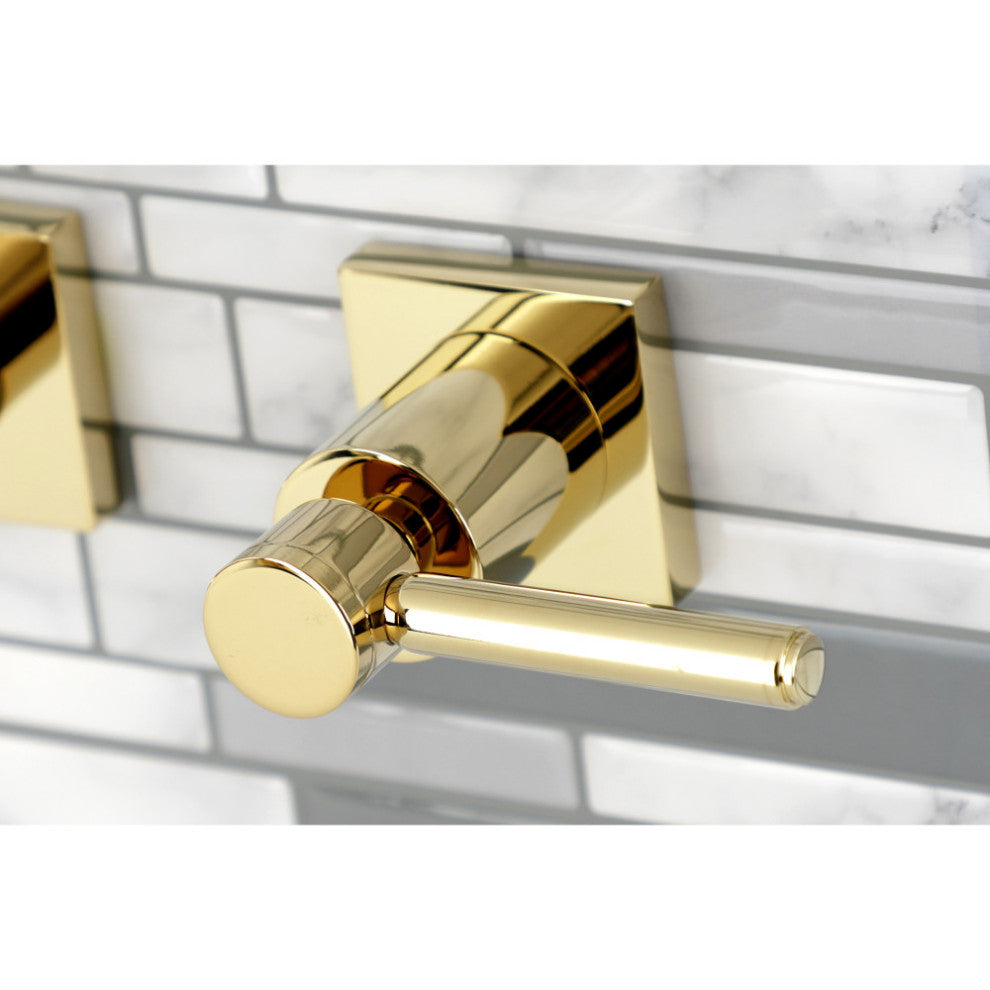 KS6022DL Wall Mount Tub Faucet, Polished Brass