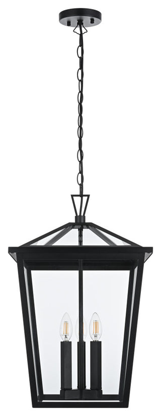 Home Living 14" Outdoor Pendant, Black