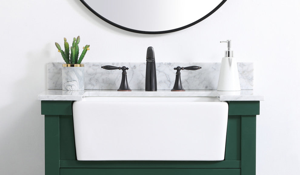 32" Backsplash, Carrara White