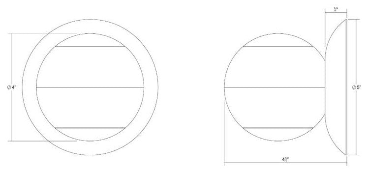 Sonneman 7502 Hemisphere 5" Tall LED Wall Sconce - Textured Black