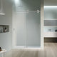 Lazaro Single Sliding Frameless Shower Door, Clear, Brushed Nickel, 56"wx78"h