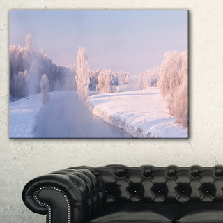 "Bright Colorful Winter Day" Landscape Print Wall Artwork, 32"x16"