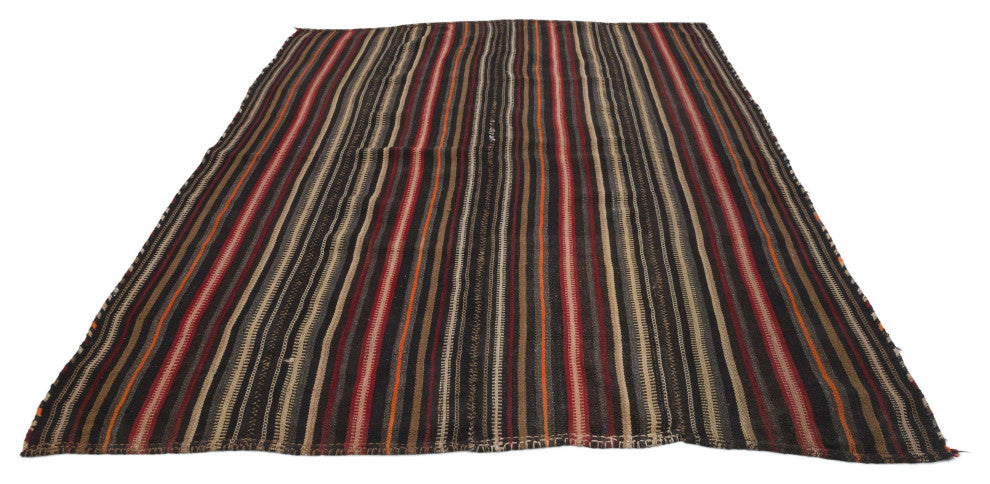 Vintage Anatolian Kilim Rug 5' 4" x 6' 11", 64 in. x 83 in.