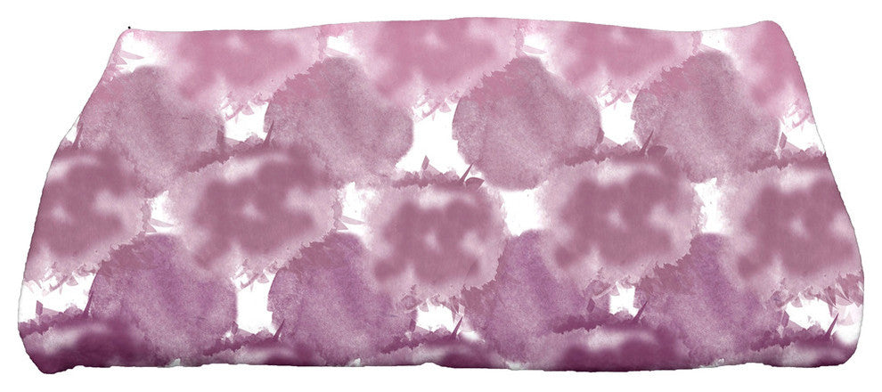 Beach Clouds, Geometric Print Bath Towel, Purple