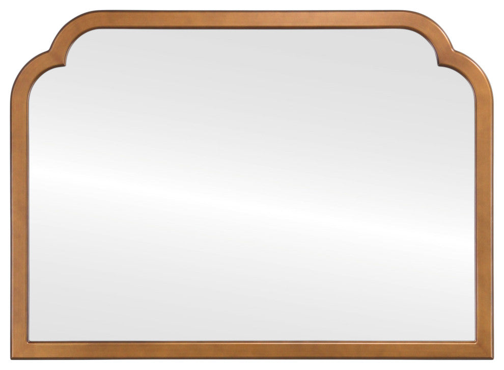 Pescara Framed Mantel Mirror, Clover Cathedral, 38.4"x27.4", Autumn Bronze