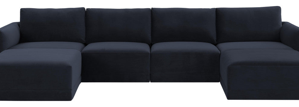 Willow Navy Modular U Sectional