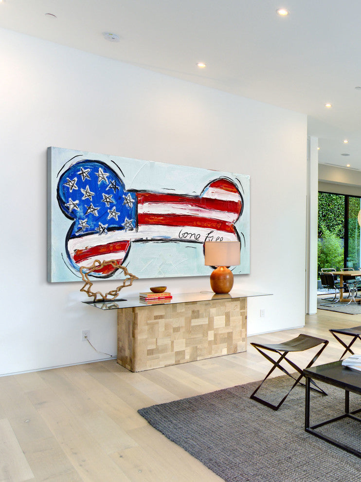 "Bone Free" Painting Print on Canvas by Tori Campisi