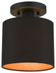 LIVEX LIGHTING 45084-04 1 Light Black Petite Semi-Flush