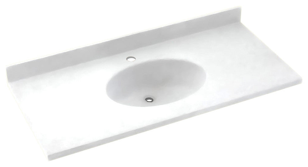 Swan Chesapeake Solid Surface Bathroom Vanity Top, White