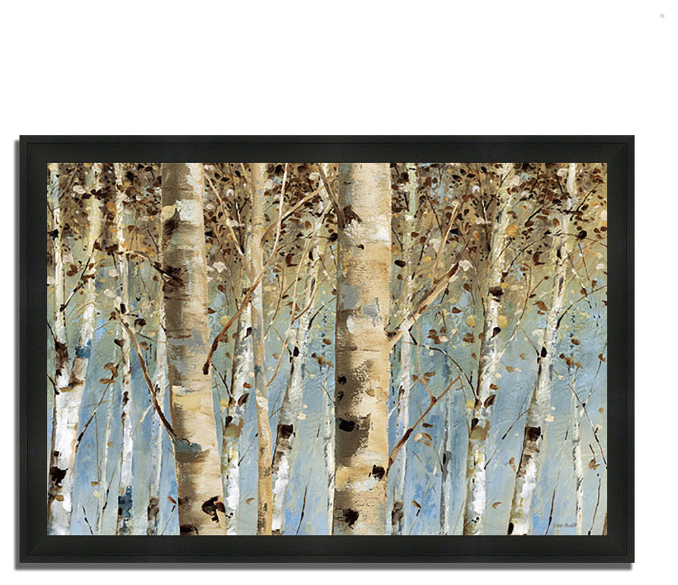 "White Forest I" By Lisa Audit, Framed Painting Print, Ready To Hang