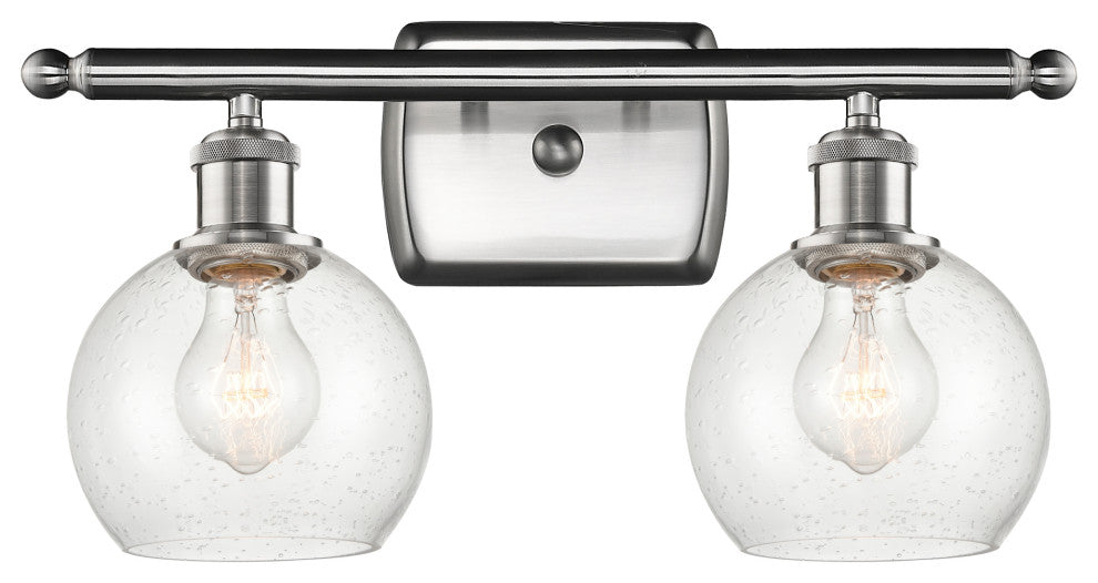 Innovations 516-2W-SN-G124-6-LED 2 Light Bath Vanity Light, Brushed Satin Nickel