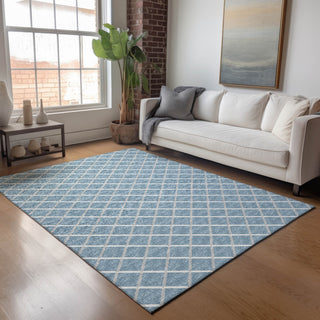 Addison Premium Washable Mayfield AMF140 Blue 3' x 5' Rug