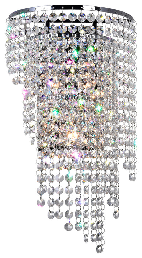 CWI Lighting 8024W9C Prism 3 Light Wall Sconce With Chrome Finish