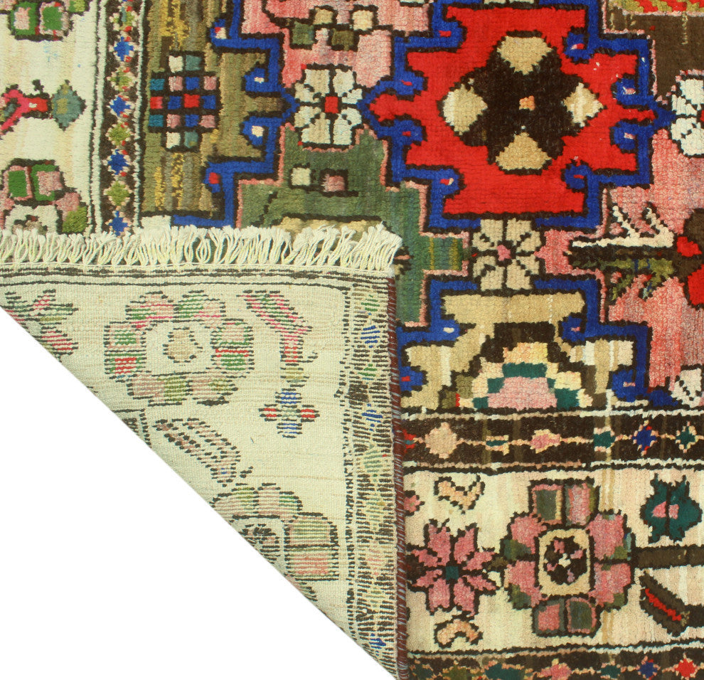 Fine Vintage Distressed Altheda Red/Ivory Rug, 6'10x9'3