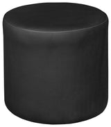 Logan Round Ottoman, Black