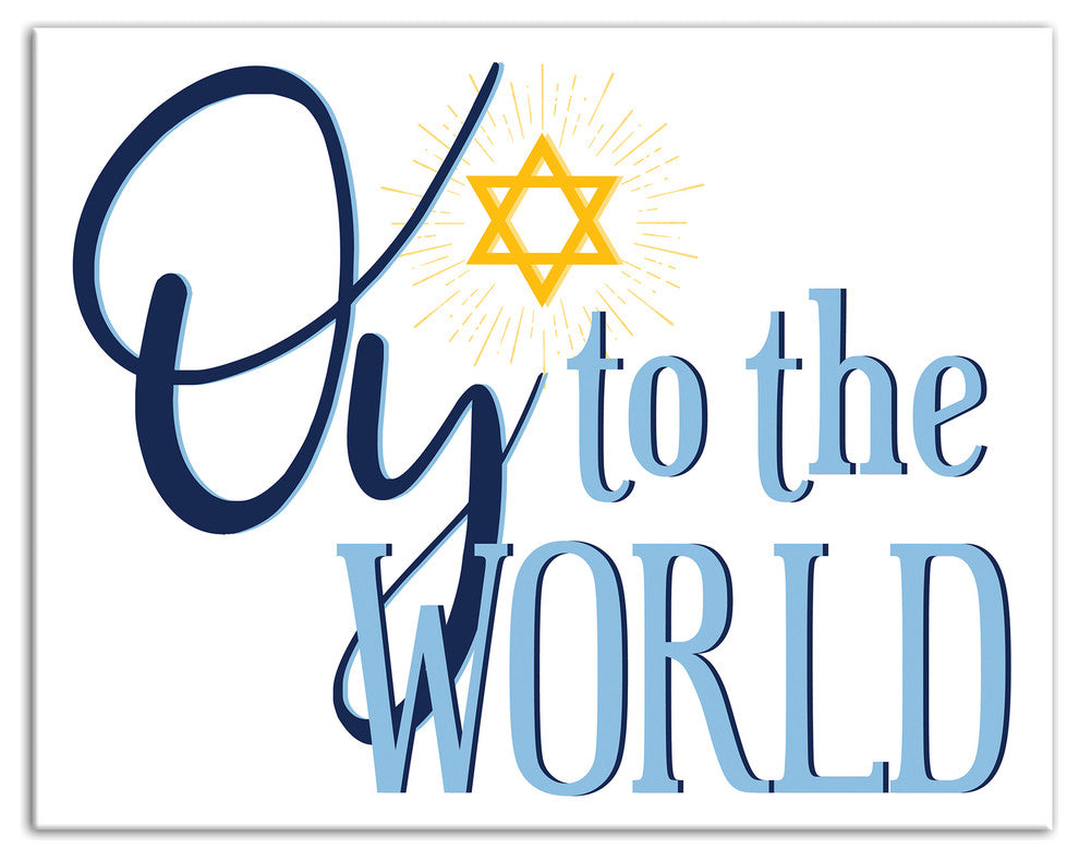 Oy to the World Canvas Wall Art, 11"x14"