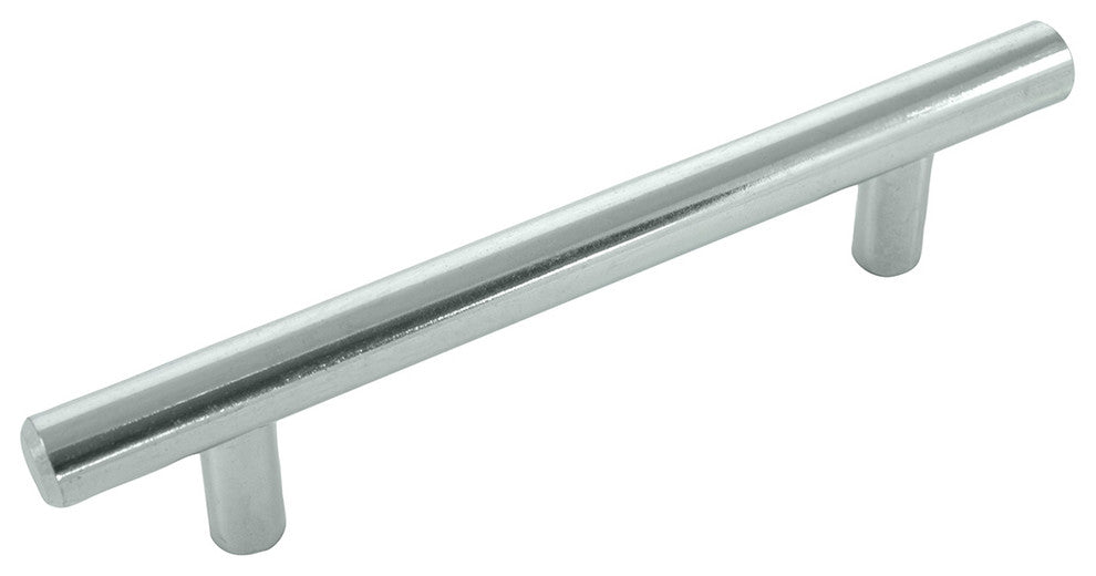 Steel T-Bar Pull - Polished Chrome - 96mm