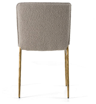 Modrest Atlanta Modern Beige Fabric and Brass Dining Chair