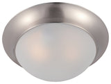 Maxim 5850 Essentials 12"W 1 Light Ceiling Light - Satin Nickel / Frosted Glass