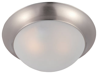 Maxim 5850 Essentials 12"W 1 Light Ceiling Light - Satin Nickel / Frosted Glass