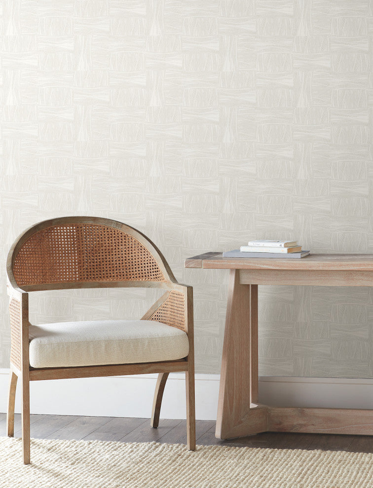 Ivory Wicker Dot Wallpaper