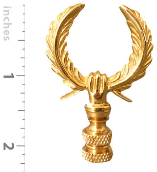 Royal Designs Decorative Polished Brass Finial, Polished Brass