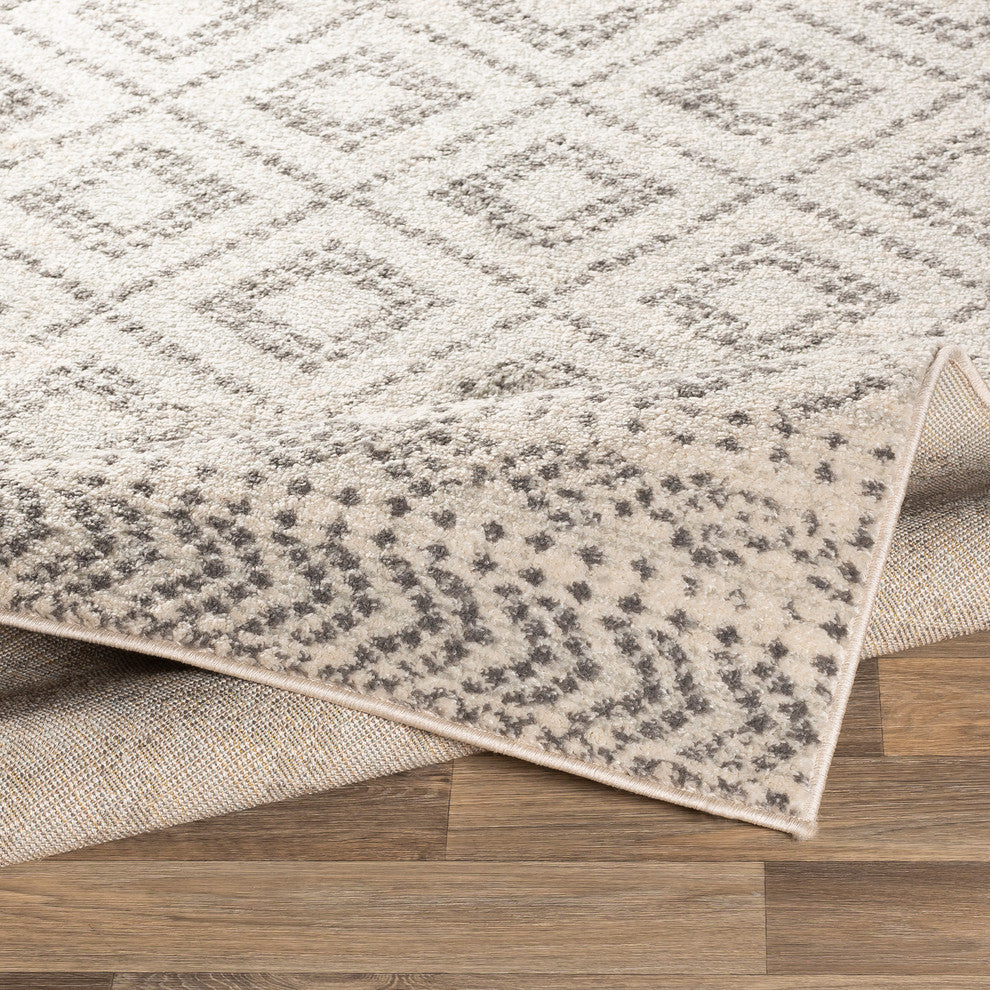 Surya Sunderland SUN-2301 5'3"x7'3" Rug, Light Gray/White/Medium Gray
