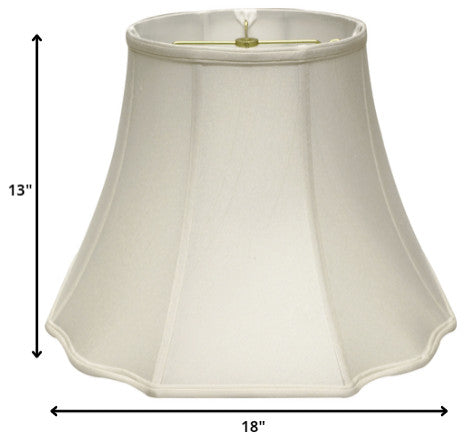 18" White Octagon Monay Shantung Lampshade
