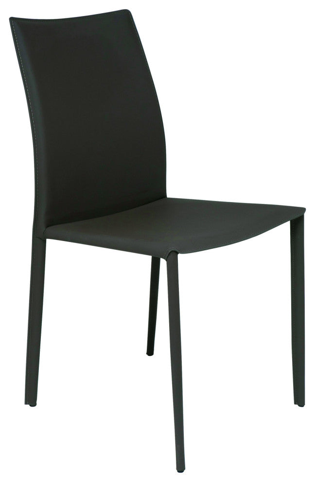 Sienna Mink Leather Dining Chair