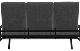 Belle Isle Cushion 3-Seat Outdoor Sofa, Slate/Black