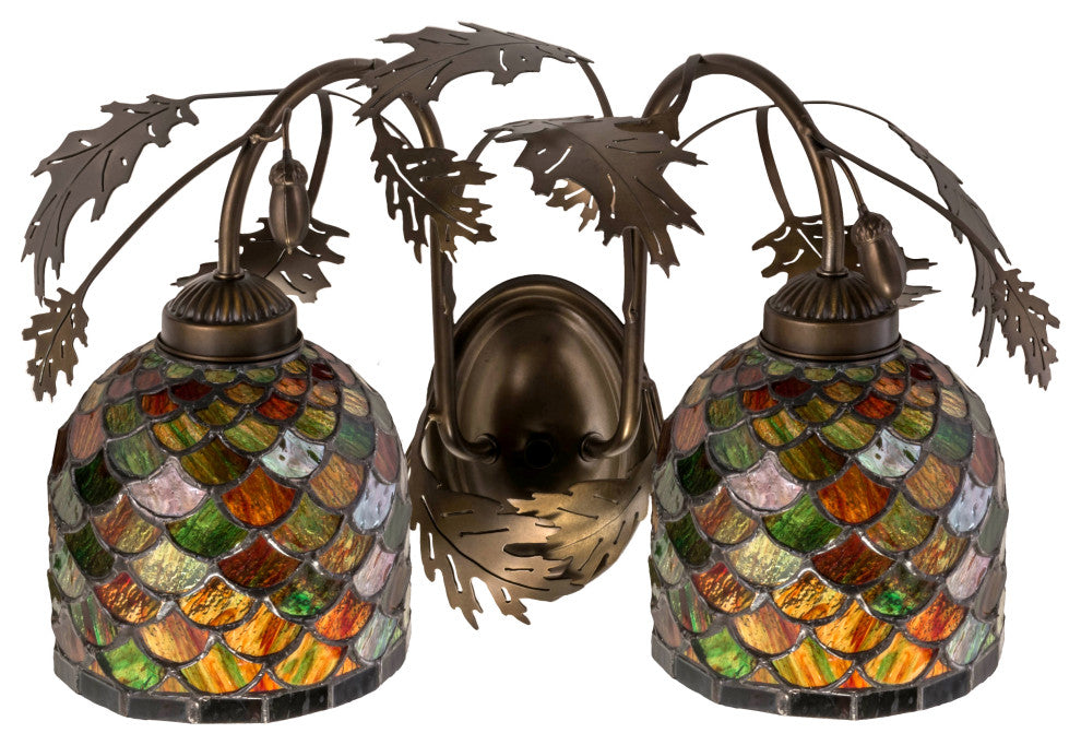 18W Oak Leaf & Acorn 2 LT Wall Sconce