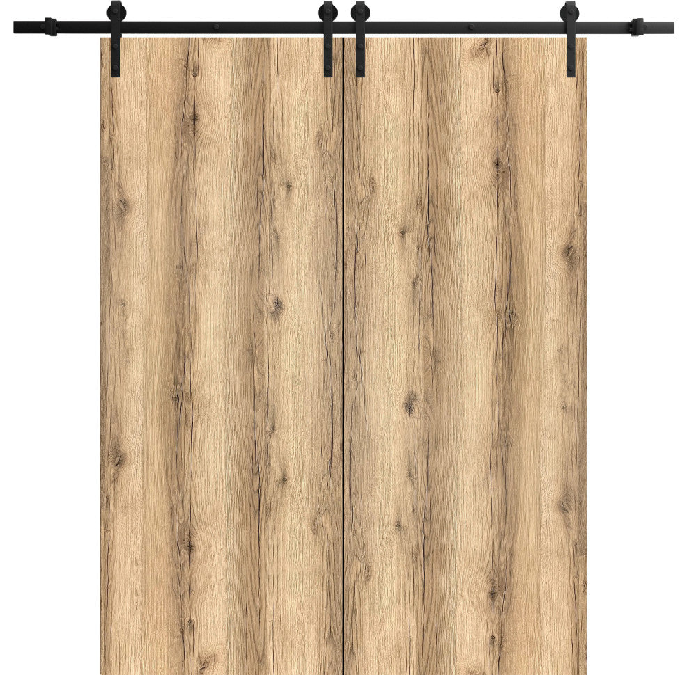 Double Barn Door 60 x 96 | Planum 0010 Oak | 13FT