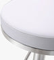 Fano White Stainless Steel Adjustable Barstool - White