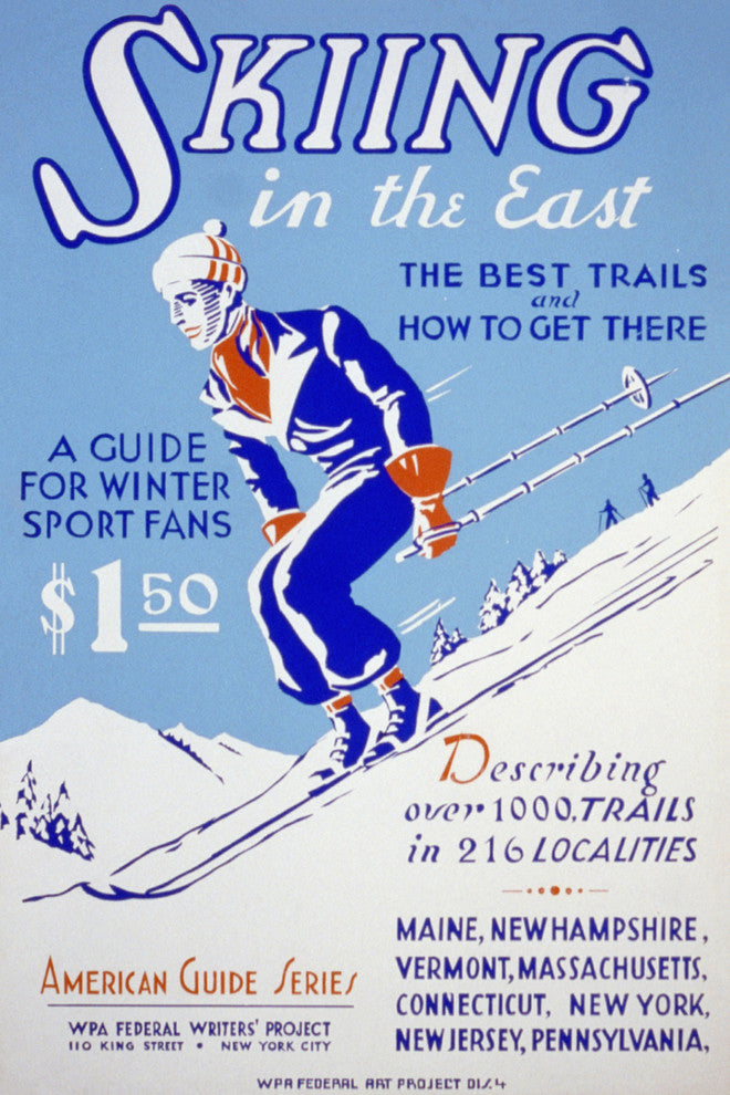"Skiing in the East" Painting Print on Wrapped Canvas, 16"x24"