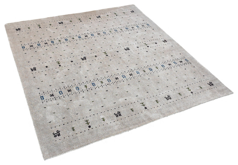HAND KNOTTED LOOM SILK ECO-FRIENDLY AREA RUG-8'x11',Rectangle,Beige,Contemporary