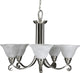 5-Light Brushed Nickel Interior Chandelier