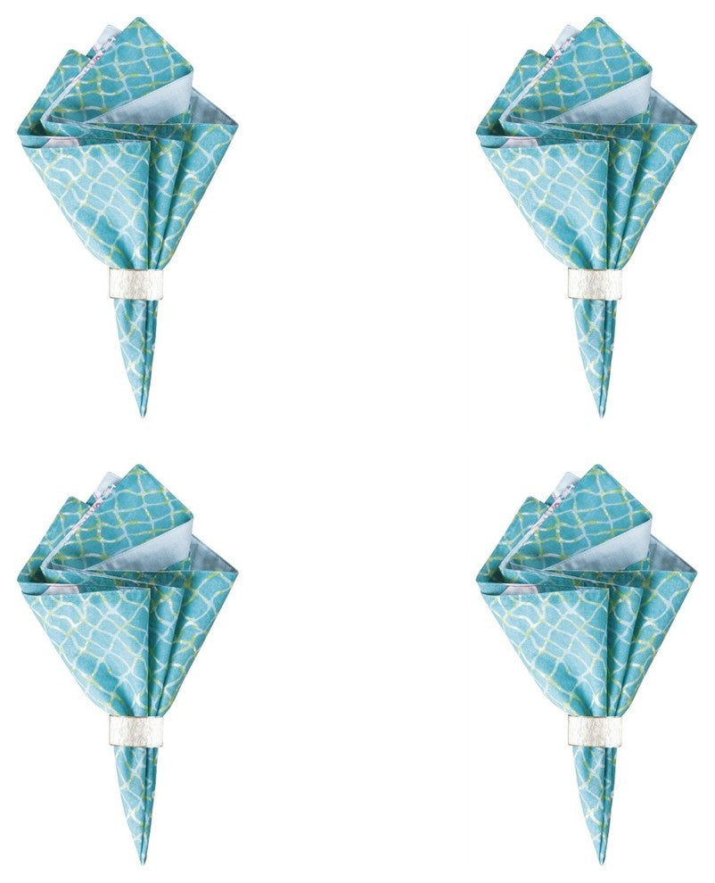 St. Kitts Reversible Cloth Dinner Napkins Reversible Set of 4
