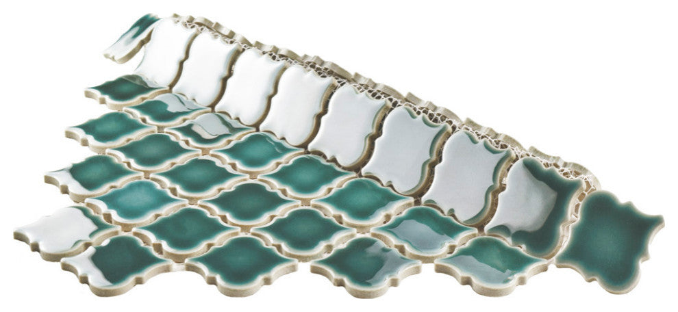 Hudson Tangier Mosaic Floor and Wall Tile, Emerald