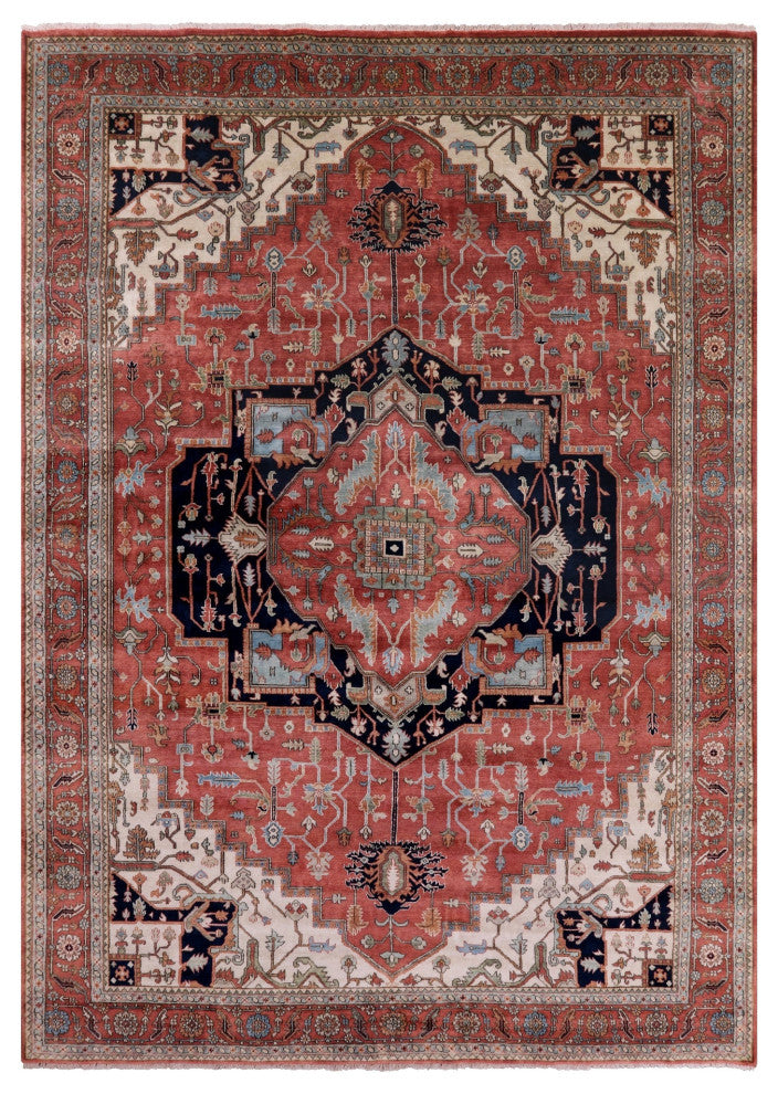 Persian Fine Serapi Handmade Wool Rug 9' 9" X 13' 10" - Q14704