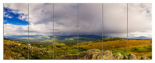 Stormy Sky with Clouds Panorama, Landscape Canvas Art Print, 70"x28", 6 Panels