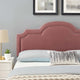 Headboard, Nailhead, Full Queen Size, Pink, Velvet, Modern, Mid Century Guest
