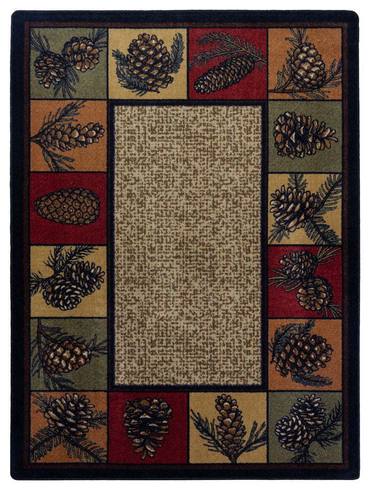 Kindred Cones OKA Rustic Area Rug , 3'10"x5'4"