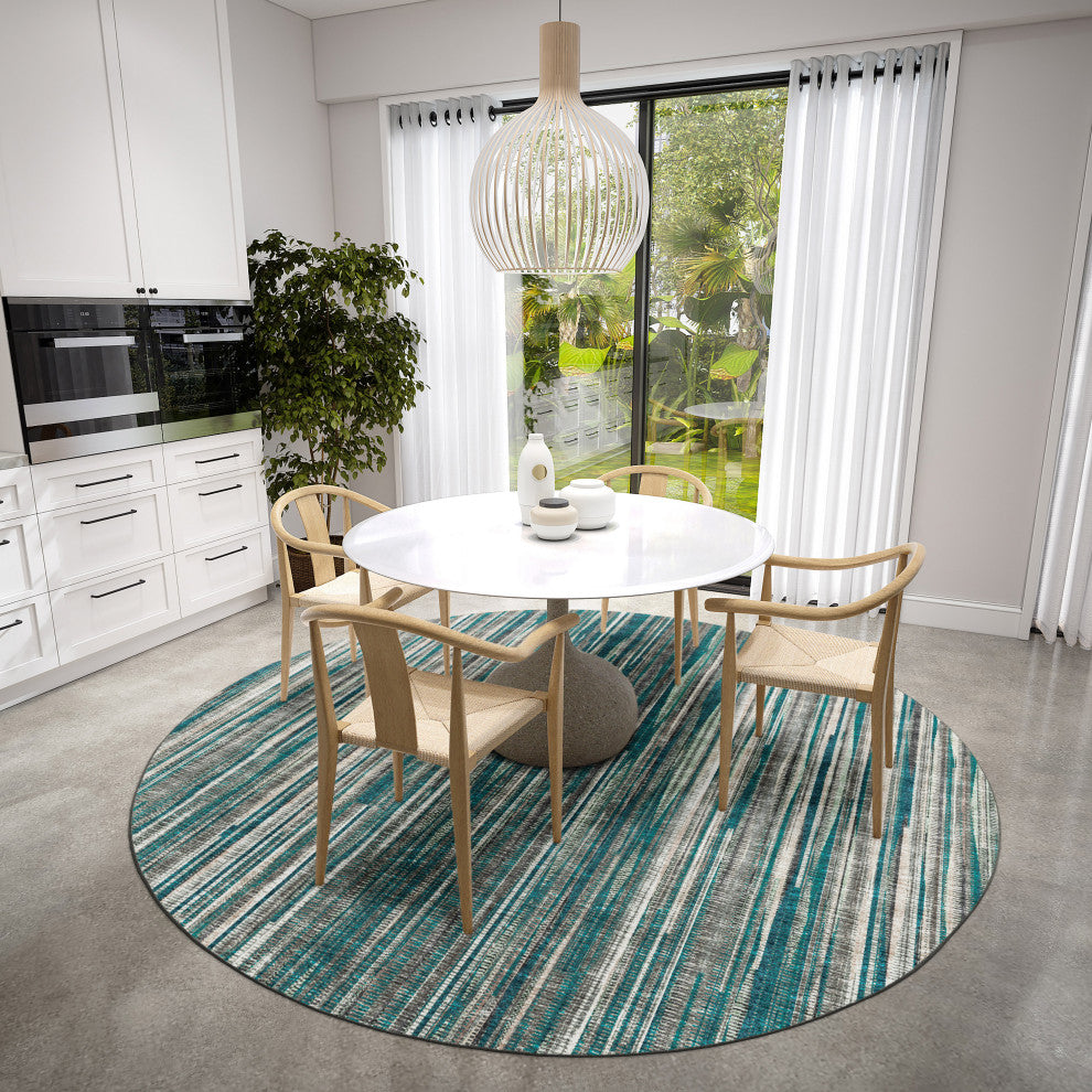 Dalyn Amador AA1 Teal 8'x8' Round Rug