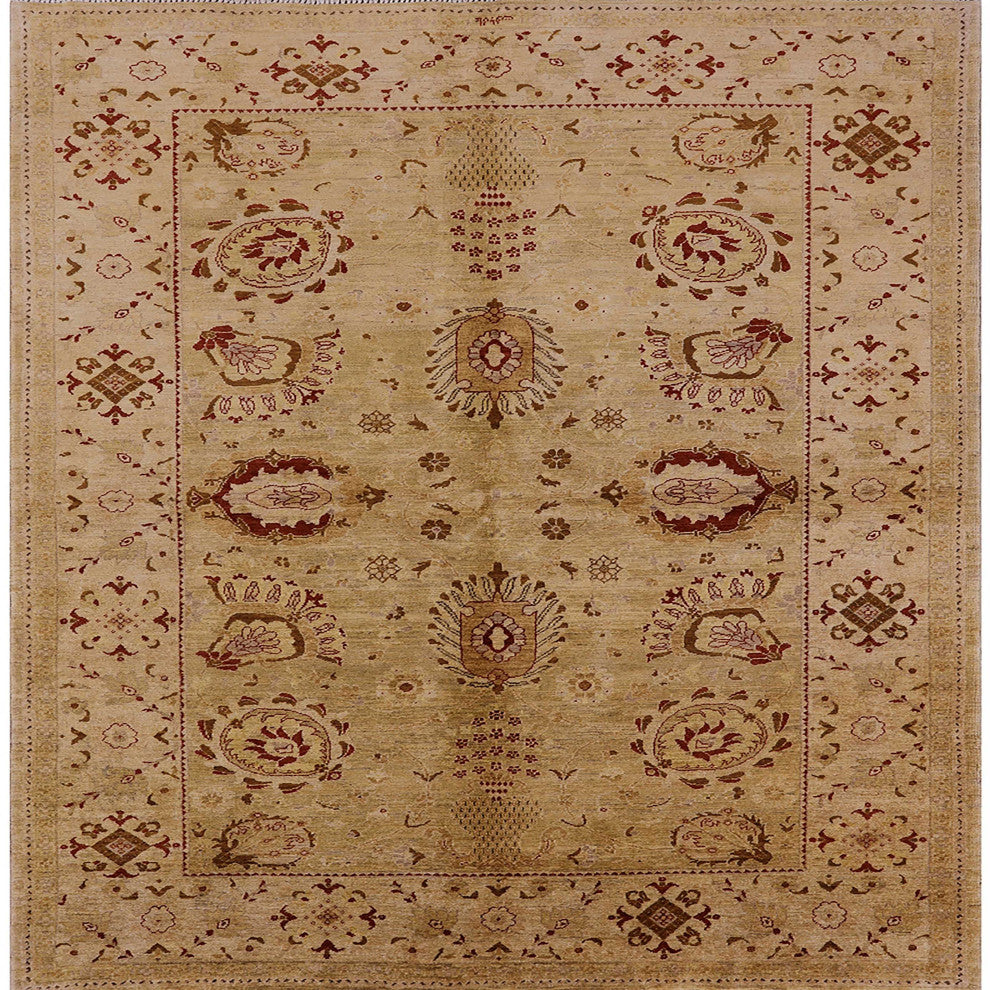 Ahgly Company Indoor Square Mid-Century Modern Area Rugs, 5' Square