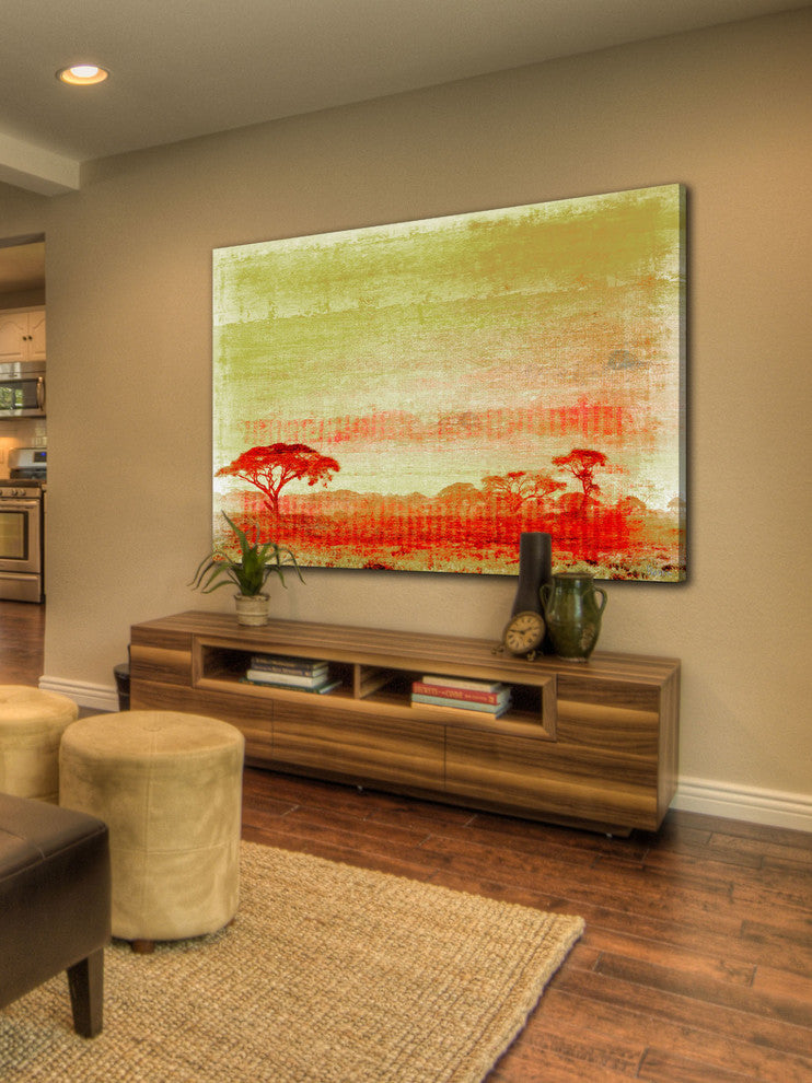 "Africa" Print on Canvas, 18"x12"